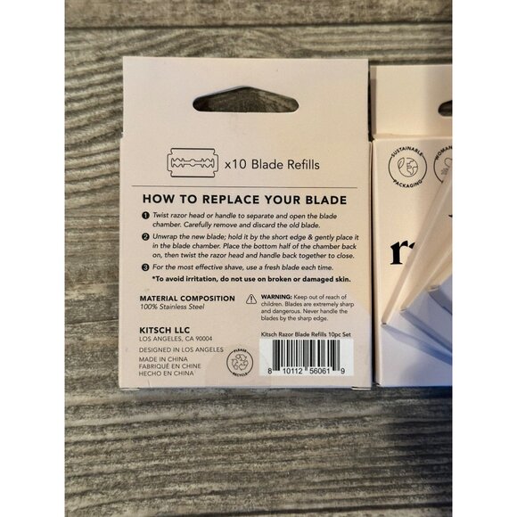Kitsch Razor Blade Refills 5- 10-Pack Stainless Steel For Smoothest Shave Eco-Fr - Picture 3 of 5